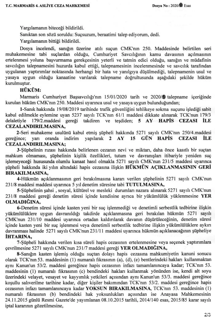 Seri Muhakeme Usulü İnceleme Tutanağı